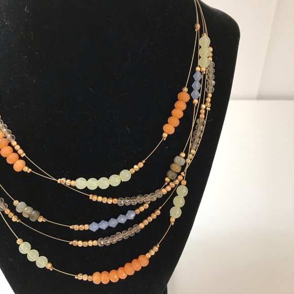 Chico’s Layered Beaded Necklace - Picture 3 of 5